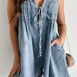 Tied Romper with Pockets