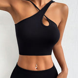 Crisscross Cutout Crop Active Tank