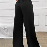 Honey Drawstring Elastic Waist Wide Leg Pants