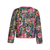 Tied Printeded Long Sleeve Jacket