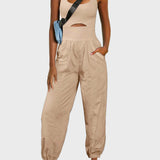 Cutout Scoop Neck Wide Strap Jumpsuit