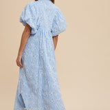 Annie Wear Floral Smock Detail Puff Sleeve Dress