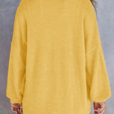 Half Button Long Sleeve Sweatshirt