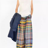 Full Size Plaid Wide Leg Pants