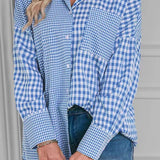 Plaid Button Up Long Sleeve Shirt