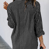 Striped Button Up Long Sleeve Shirt