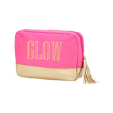 Glow Cabana Cosmetic Bag - Hot Pink