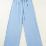 Drawstring Wide Leg Jeans