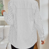 Striped Button Up Long Sleeve Shirt