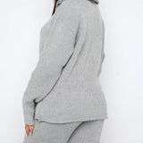 Quarter Zip Long Sleeve Top and Pants Set