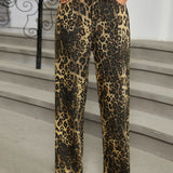 Leopard Jeans with Pockets