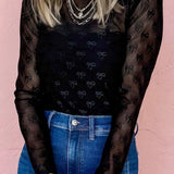 Bow Round Neck Long Sleeve Top