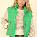 VERY J Zip Up Puffer Padded Warm Vest