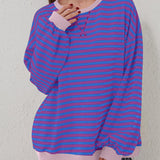 Lovelet Contrast Striped Long Sleeve Sweatshirt