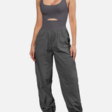 Cutout Scoop Neck Wide Strap Jumpsuit