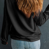 Plus Size Round Neck Long Sleeve Sweatshirt