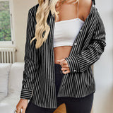 Striped Button Up Long Sleeve Shirt