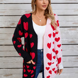 Angel Wings Heart Open Front Long Sleeve Cardigan