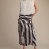 Make It Right Midi Skirt - Cream/Black